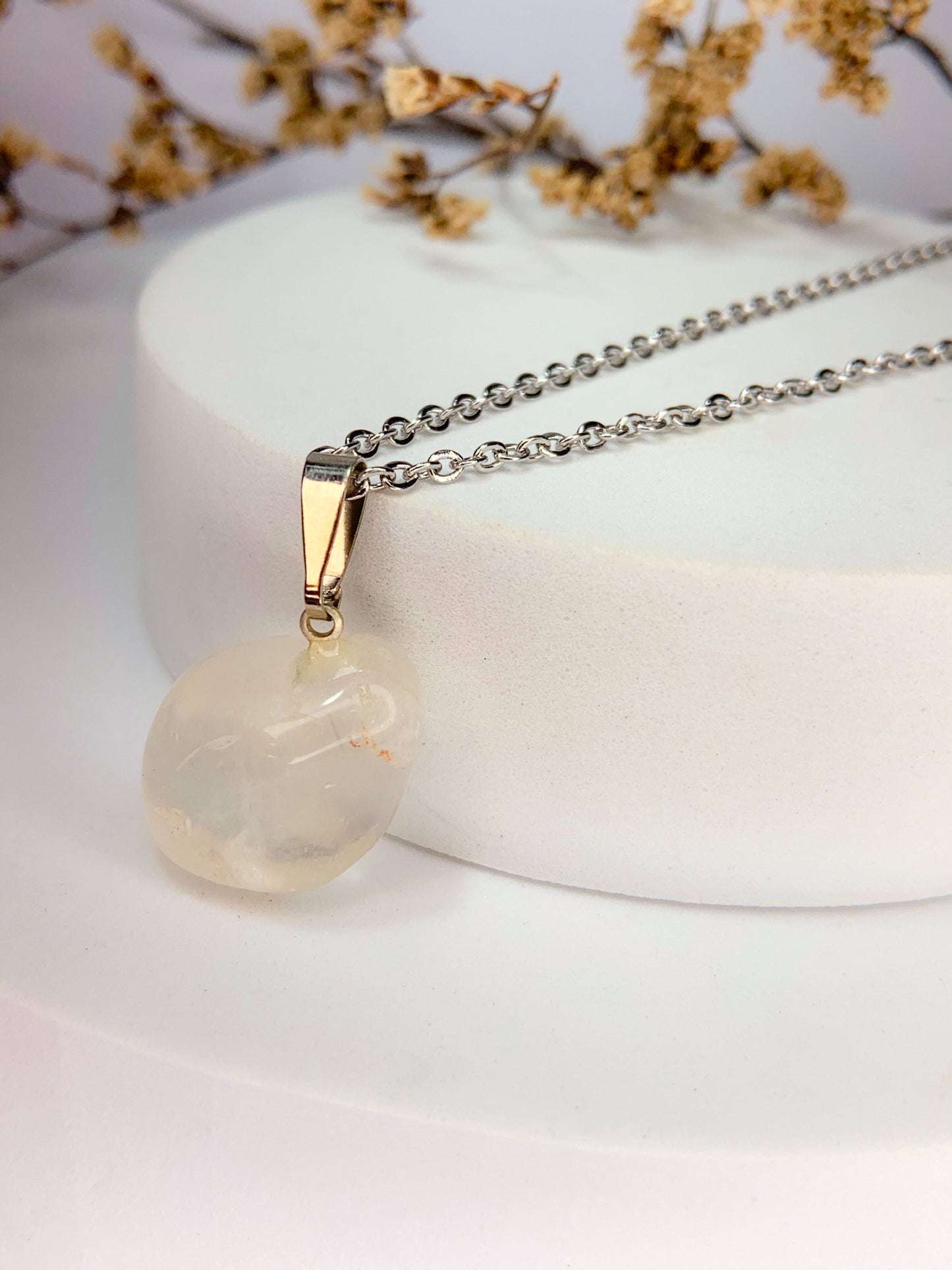 Colar Nature - Quartzo De Cristal Lapidado