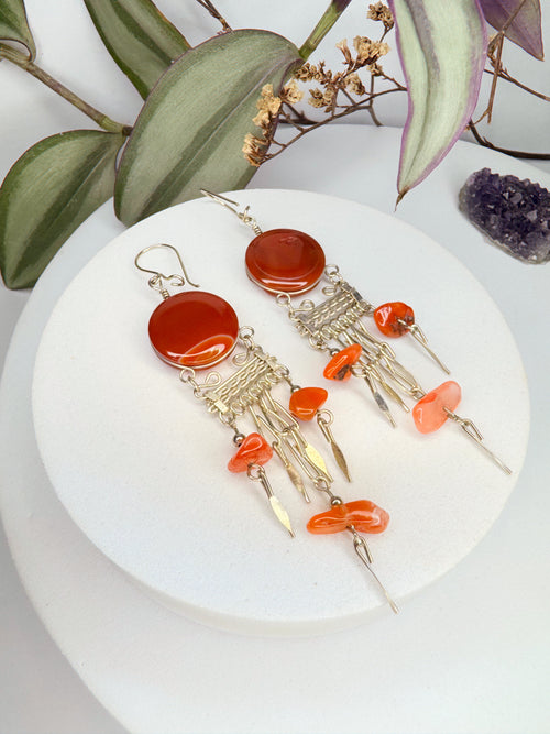 Brinco nostalgia - Cornalina