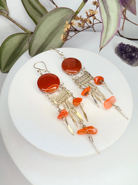 Brinco nostalgia - Cornalina