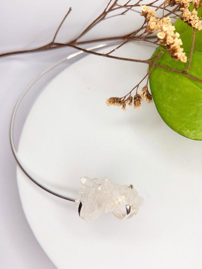 Choker celestes - quartzo de cristal