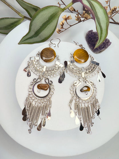 Brinco Nostalgia Aço - Olho de Tigre