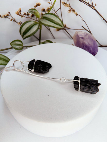 Colar cósmico - turmalina negra