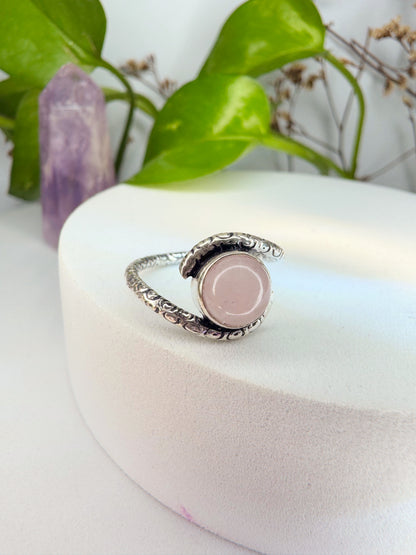 Anel Equilíbrio emocional - Quartzo Rosa TAM. 13