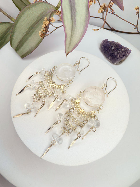 Brinco Nostalgia - Quartzo transparente