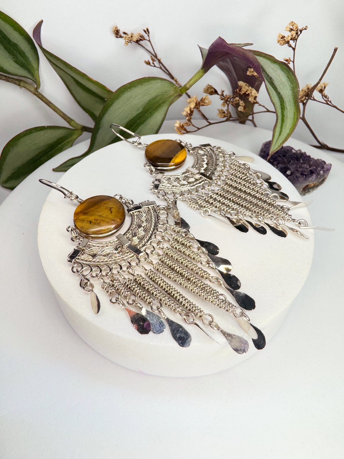 Brinco Nostalgia Aço - Olho de Tigre