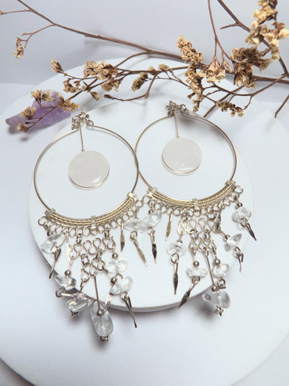 Brinco Nostalgia - Quartzo transparente