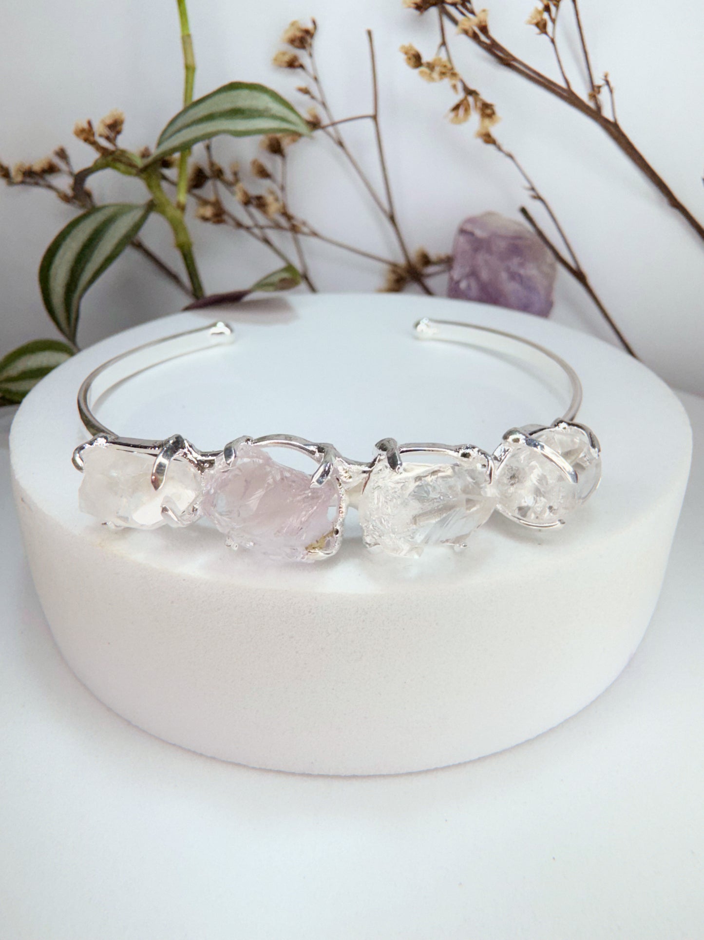 Bracelete terra - Quartzo de cristal