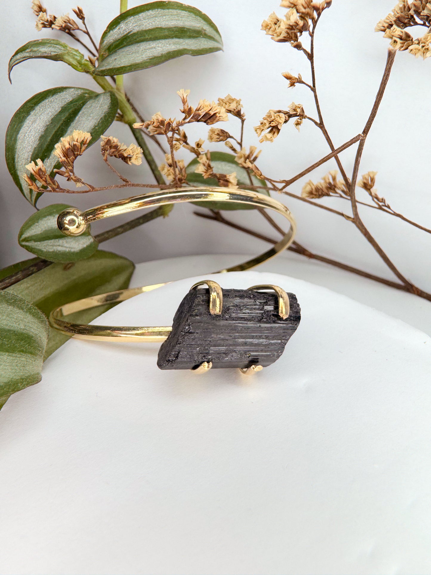 Bracelete Estrela - turmalina negra