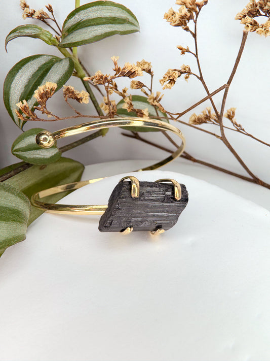 Bracelete Estrela - turmalina negra