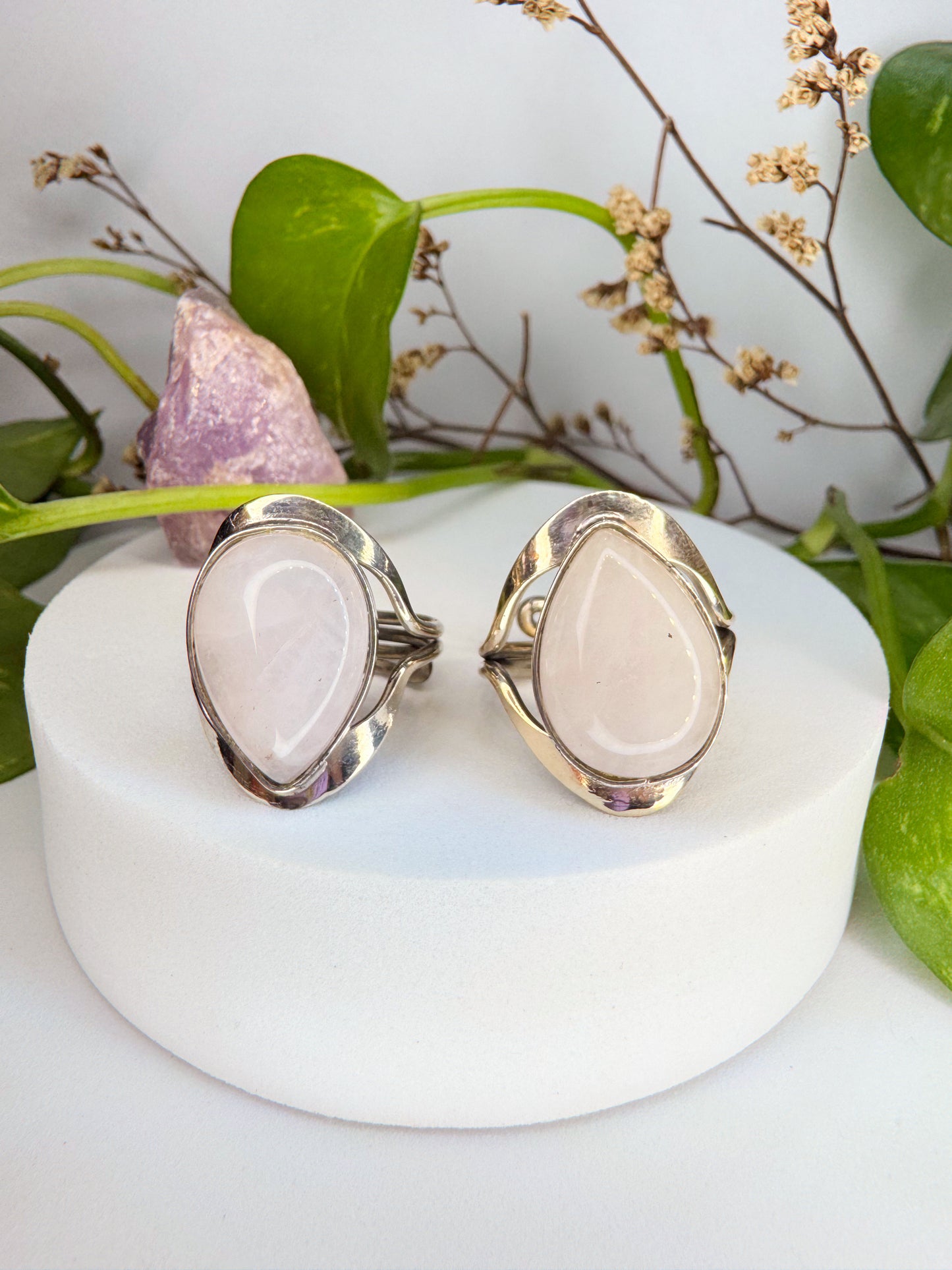 Anel Aura - Quartzo rosa