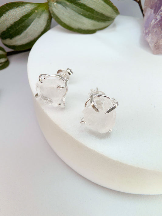 Brinco magia - quartzo de cristal