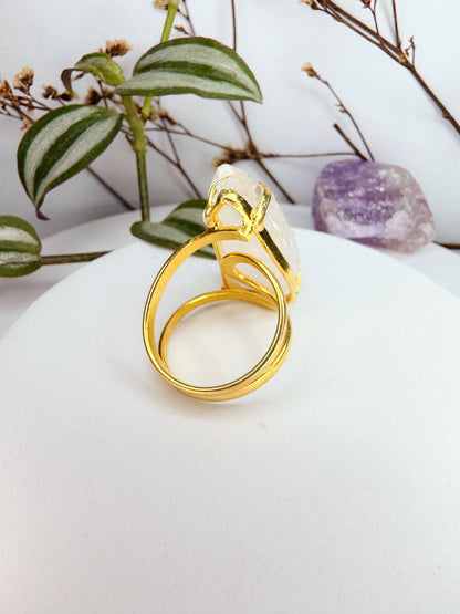 Anel Saturno  - Quartzo de cristal