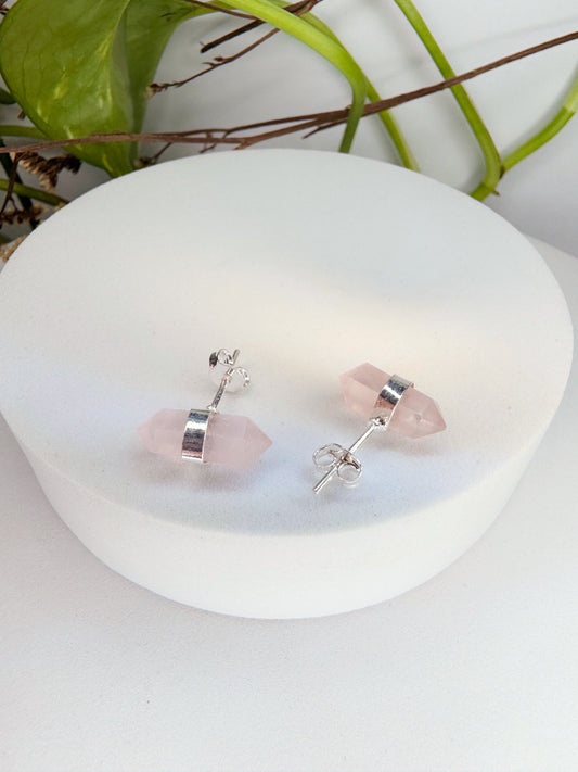 Brinco Aurora - Quartzo rosa