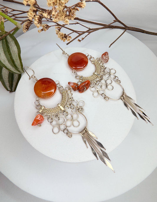 Brinco nostalgia - Cornalina