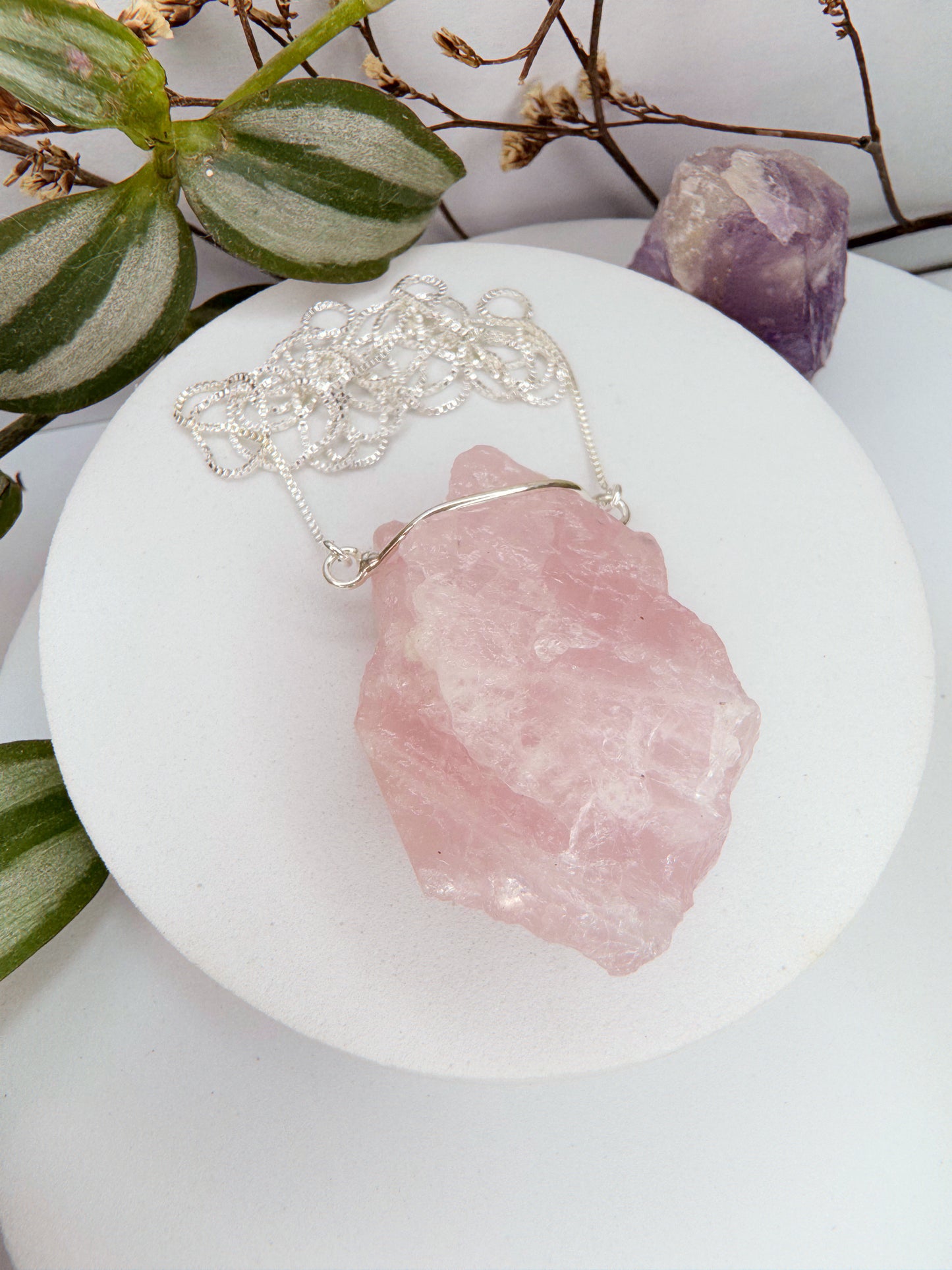 Colar Atmosfera - Quartzo rosa