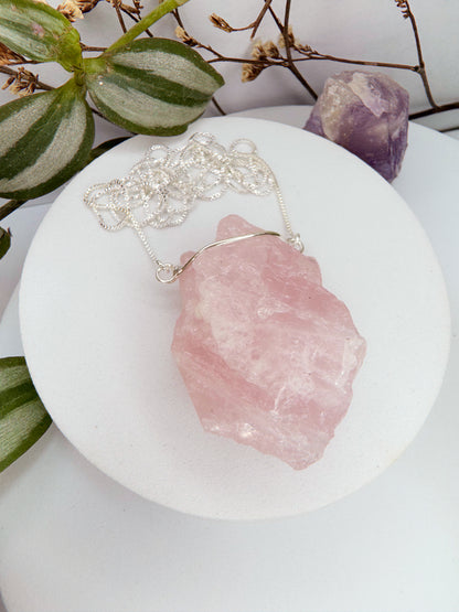 Colar Atmosfera - Quartzo rosa