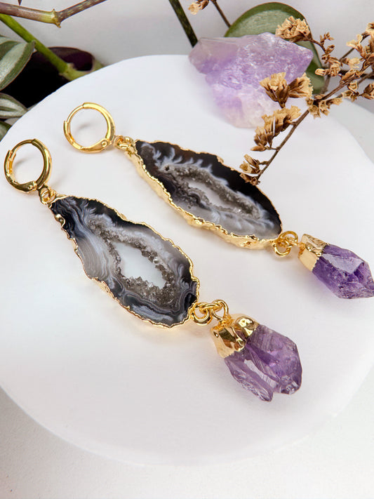 Brinco Universo - Agatha + ametista