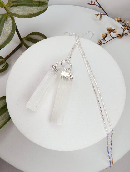 Colar cósmico  - Selenita Branca