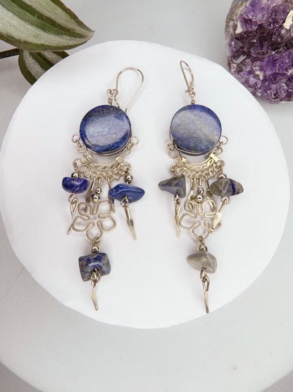 Brinco Nostalgia - Lápis lazulli
