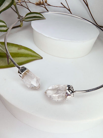 Choker Nebulosa - quartzo de cristal