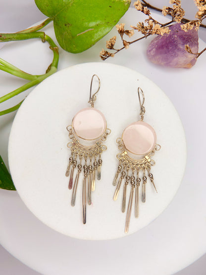 Brinco Nostalgia - Quartzo rosa