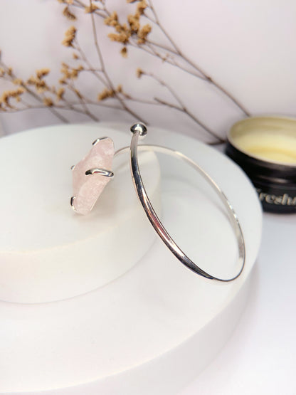Bracelete estrela - Quartzo rosa