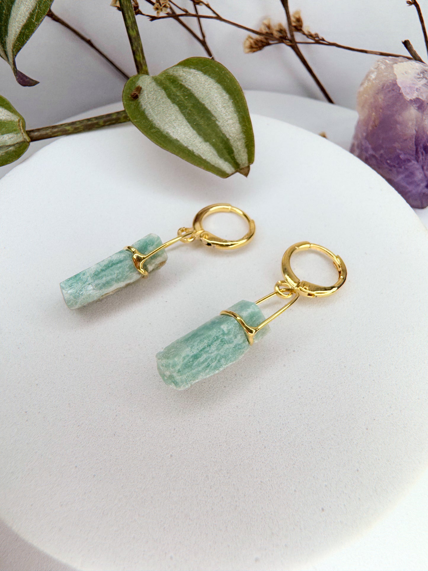 Brinco Júpiter - amazonita bruto