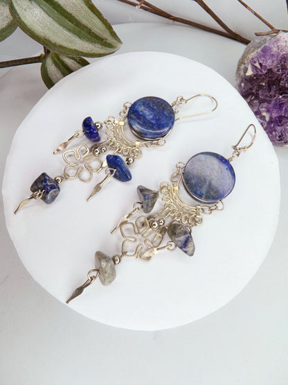 Brinco Nostalgia - Lápis lazulli