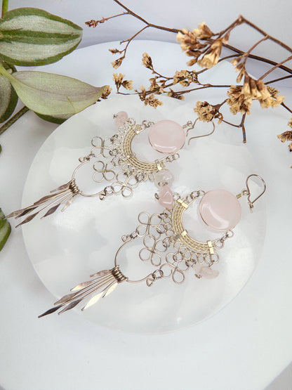 Brinco Nostalgia - Quartzo rosa