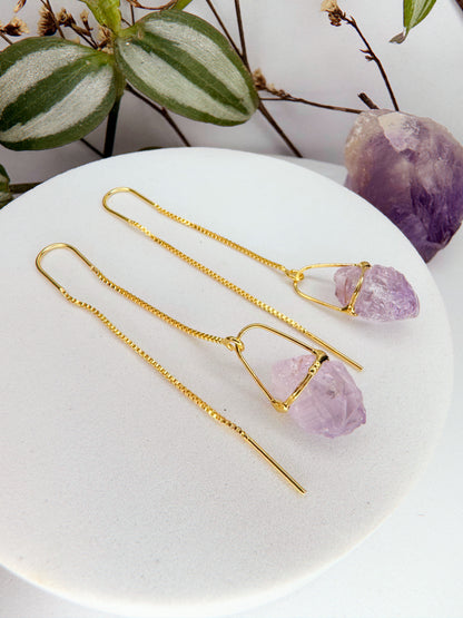 Brinco zen - Ametista bruto