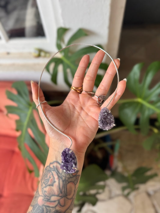 Choker Espaço - Drusa ametista