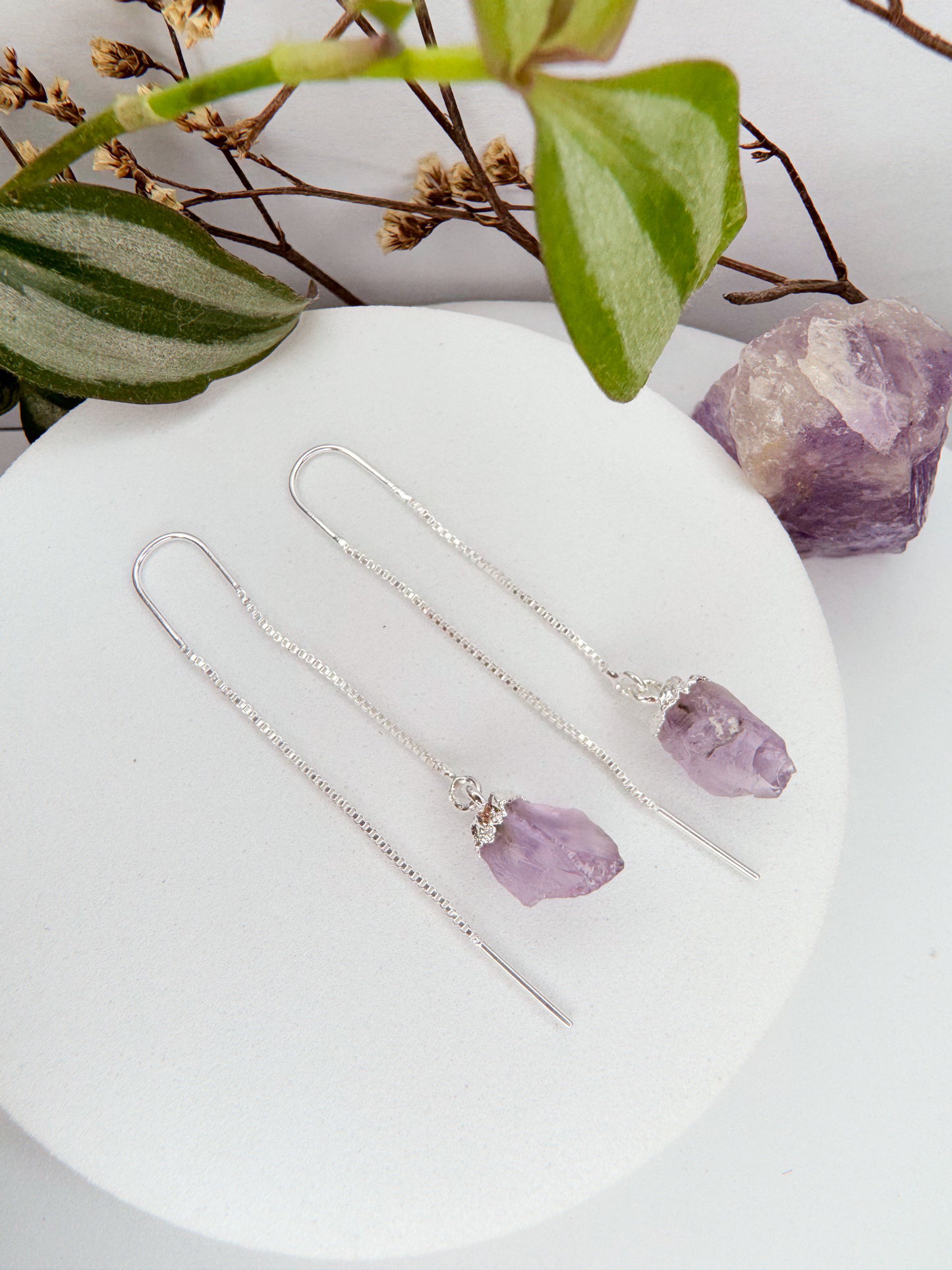 Brinco zen - Ametista bruto