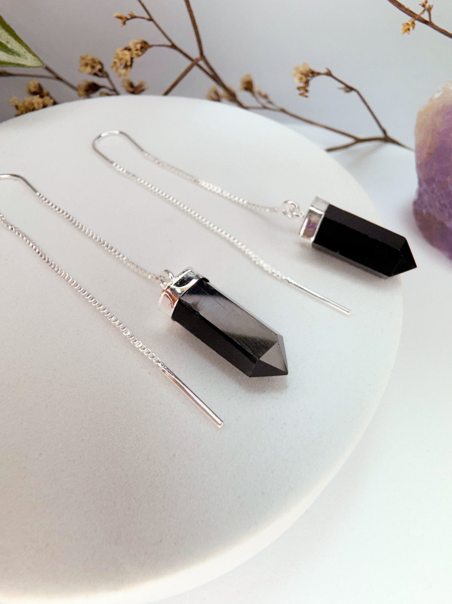 Brinco zen - Ônix lapidado