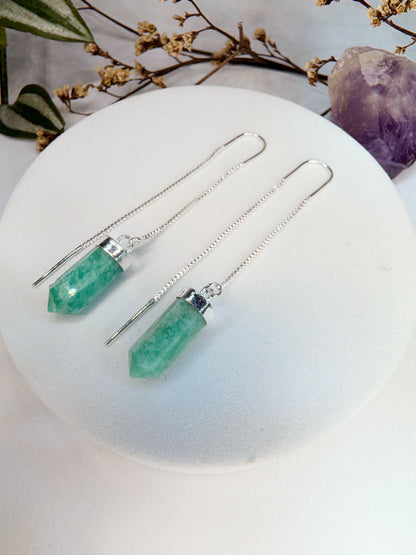 Brinco zen - Amazonita lapidada