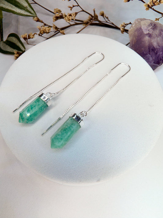 Brinco zen - Amazonita lapidada