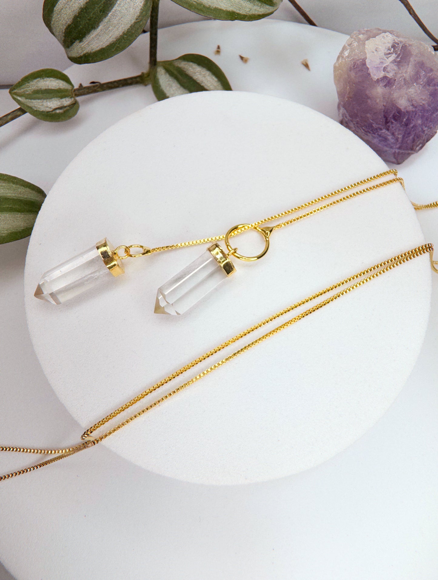 Colar Cósmico - Quartzo de Cristal