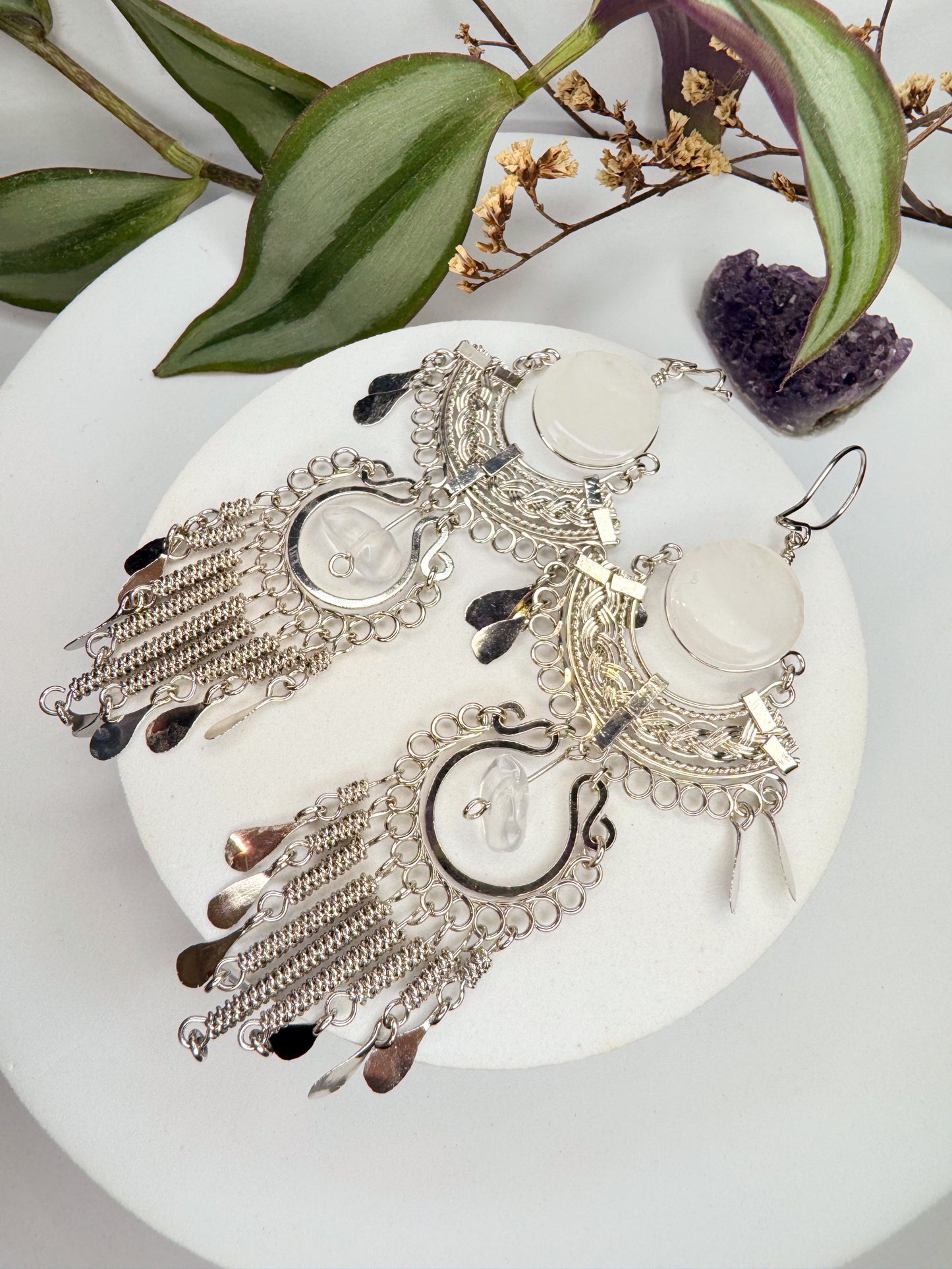 Brinco Nostalgia Aço - Quartzo Transparente