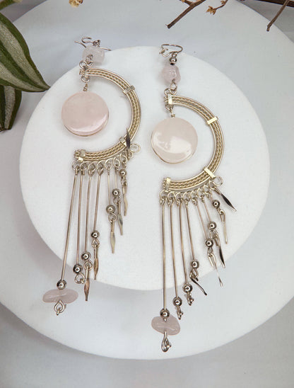 Brinco Nostalgia - Quartzo rosa