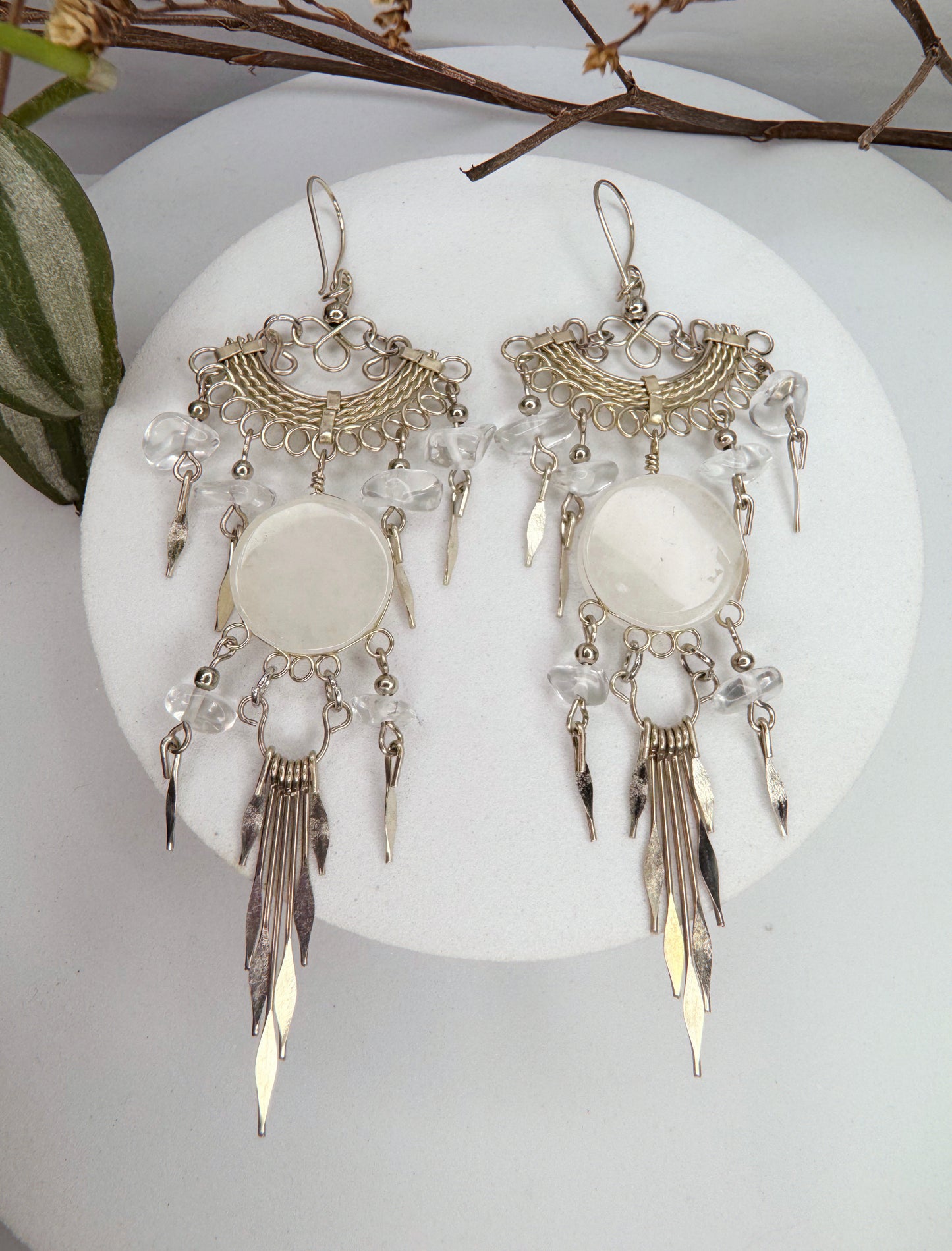 Brinco Nostalgia - Quartzo transparente