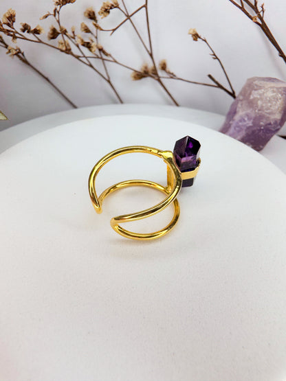 Anel mercúrio - Ametista