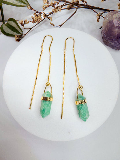 Brinco zen - Amazonita lapidada