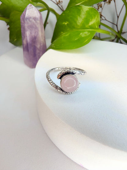 Anel Equilíbrio emocional - Quartzo Rosa TAM. 13