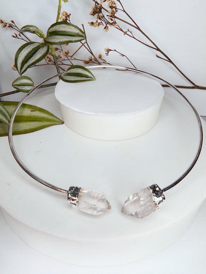 Choker Nebulosa - quartzo de cristal