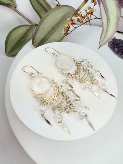 Brinco Nostalgia - Quartzo transparente