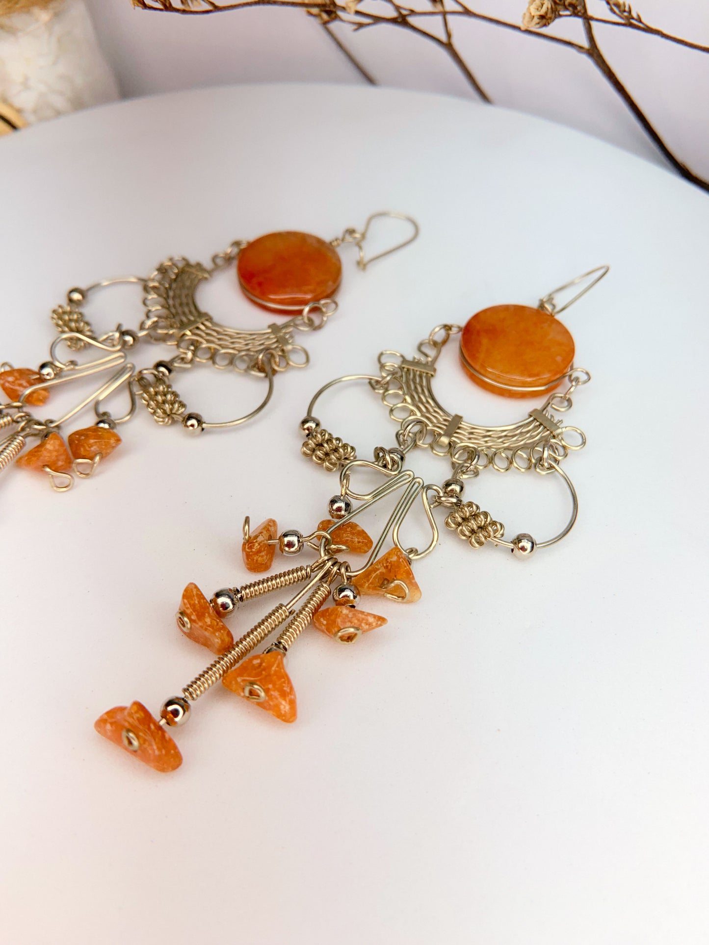 Brinco Nostalgia - Cornalina