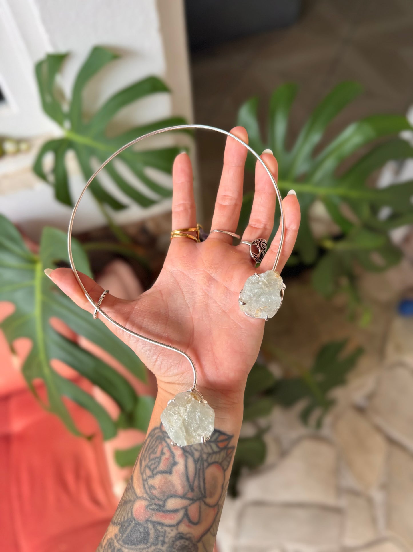 Choker Espaço - Agua marinha