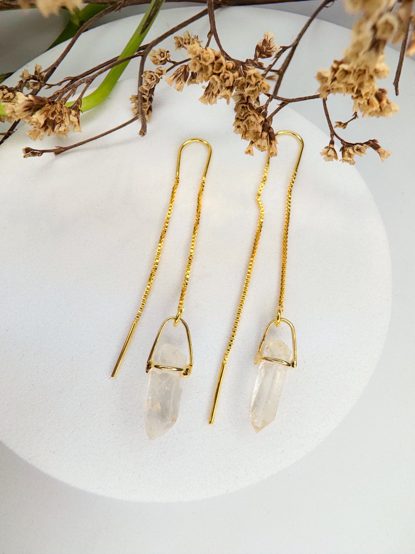 Brinco zen - Quartzo de Cristal