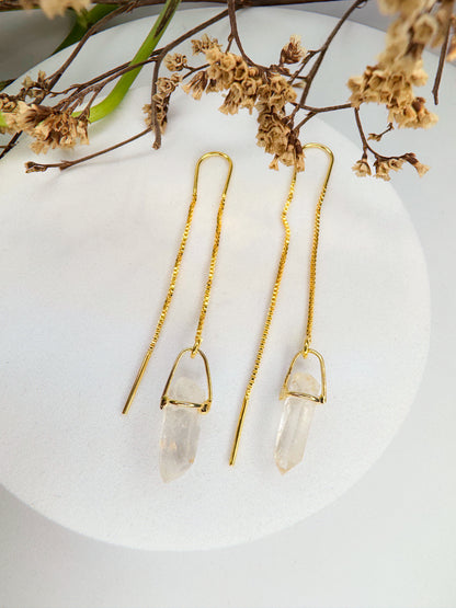 Brinco zen - Quartzo de Cristal