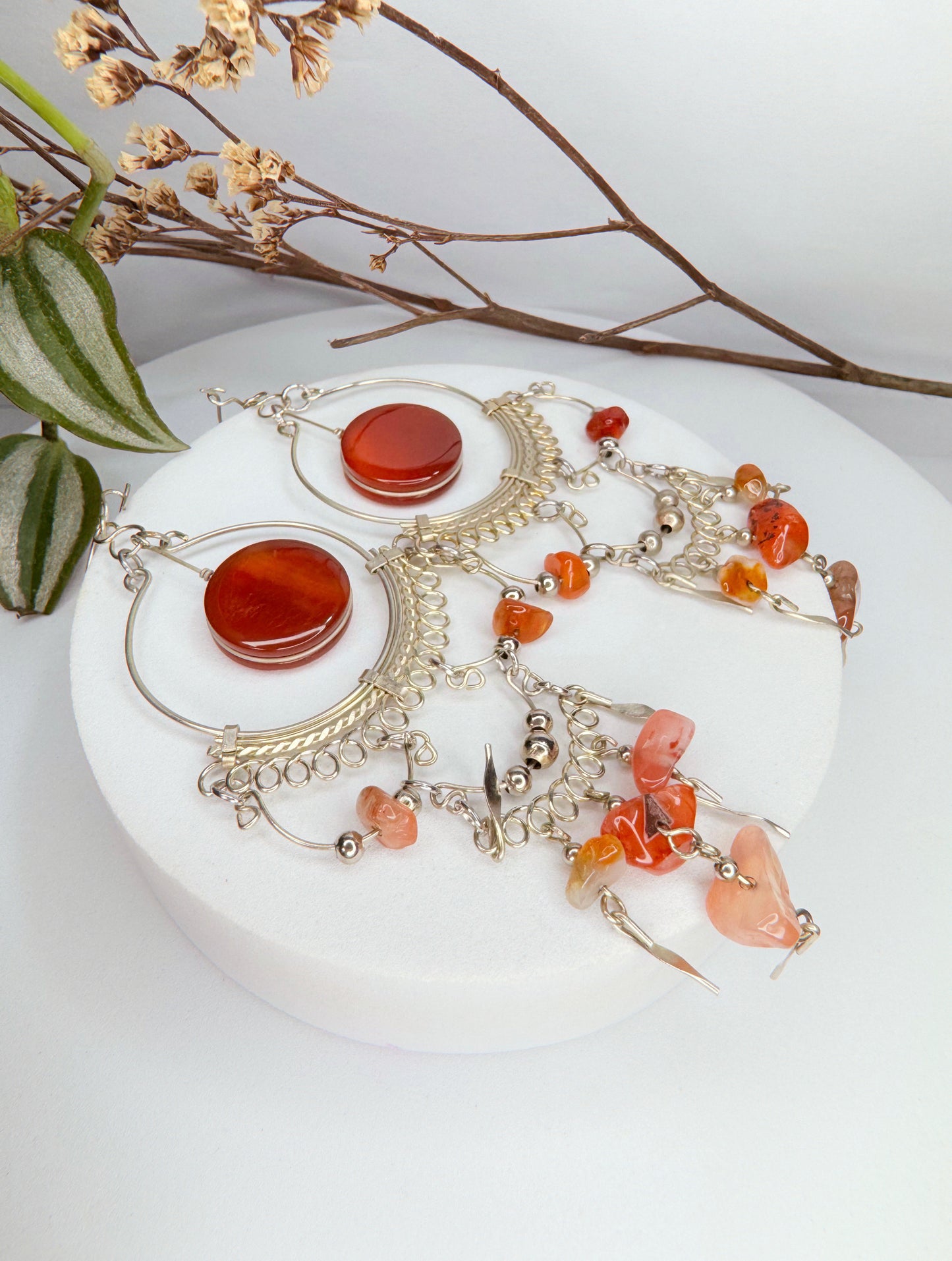 Brinco nostalgia - Cornalina