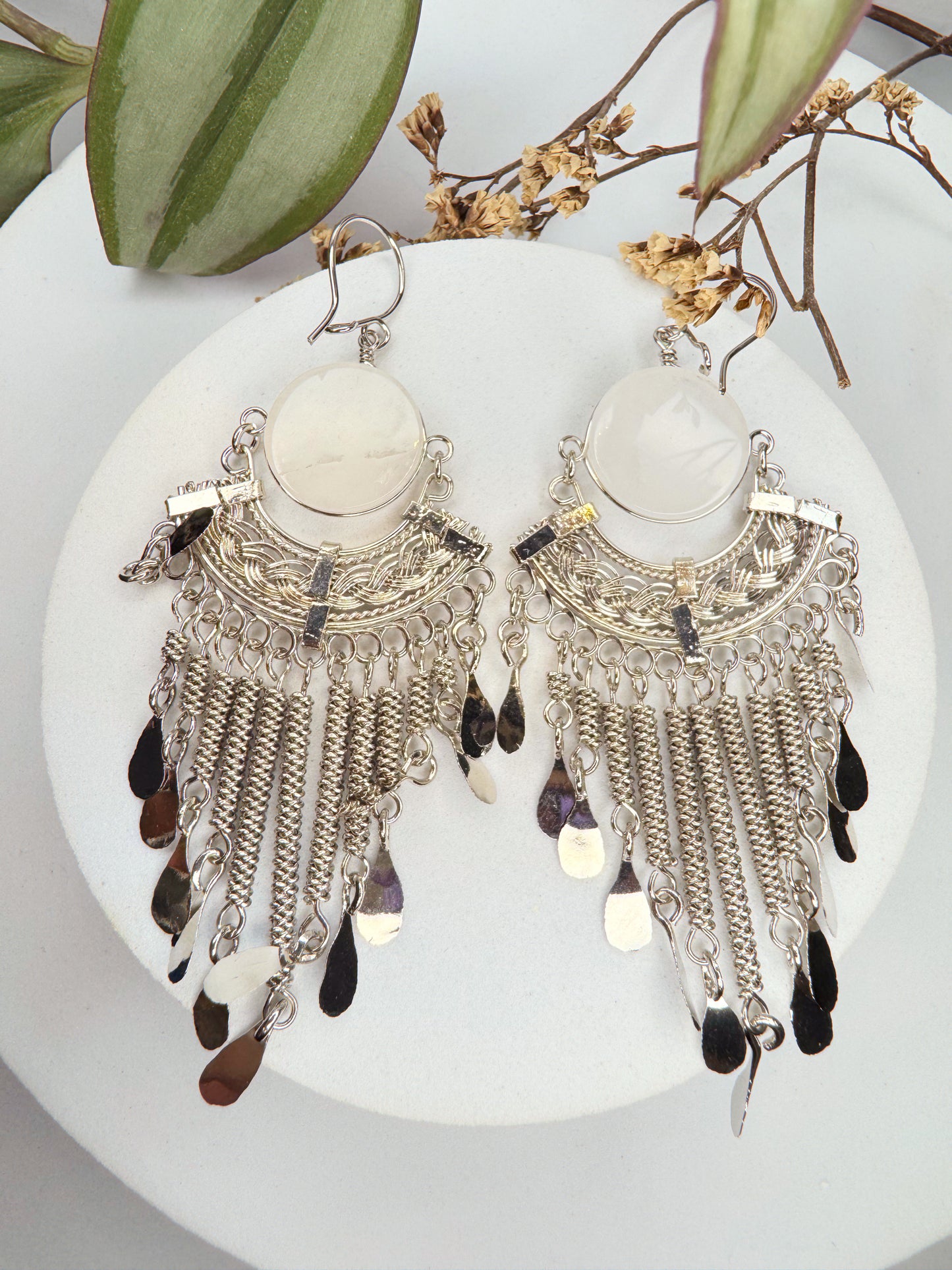 Brinco Nostalgia Aço - Quartzo Transparente